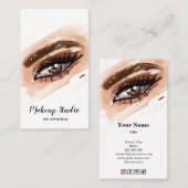 Carte De Visite Maquillage Artiste Yeux Brown Lashes (Devant / Derrière)