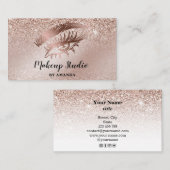 Carte De Visite Maquillage Artiste Yeux Brown Lashes (Devant / Derrière)
