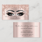 Carte De Visite Maquillage Artiste Yeux Lashes Parties scintillant (Devant / Derrière)