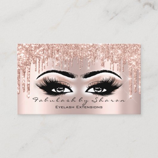 Carte De Visite Maquillage Artiste Yeux Lashes Parties scintillant (Devant)