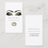 Carte De Visite Maquillage Artiste Yeux Lashes Parties scintillant (Devant / Derrière)