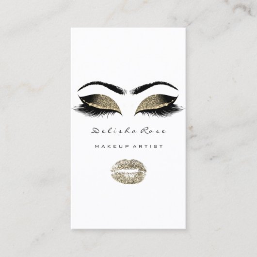 Carte De Visite Maquillage Artiste Yeux Lashes Parties scintillant (Devant)