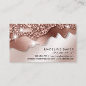 Carte De Visite Maquillage Artiste Yeux Lashes Rose Gold (Dos)