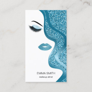 Carte de visite maquillage avec effet parties scin