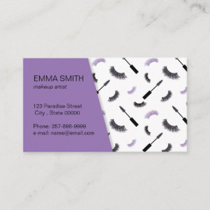 Carte de visite maquillage avec effet parties scin