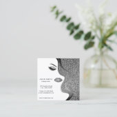 Carte de visite maquillage avec effet parties scin (Debout devant)