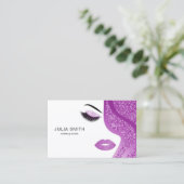 Carte de visite maquillage avec effet parties scin (Debout devant)