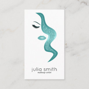 Carte De Visite Maquillage avec effet parties scintillant