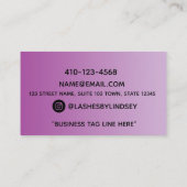 Carte De Visite Maquillage Beauté QR Code numérisation pour le ren (Dos)