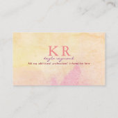 Carte De Visite maquillage belle aquarelle avec lèvres rouges (Dos)