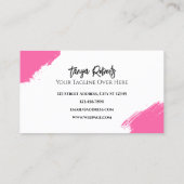 Carte De Visite Maquillage blanc rose moderne (Dos)