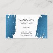 Carte De Visite Maquillage bleu (Dos)