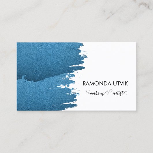 Carte De Visite Maquillage bleu (Devant)