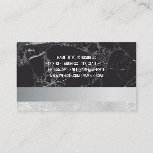 Carte De Visite Maquillage brossé femme Poing (Dos)