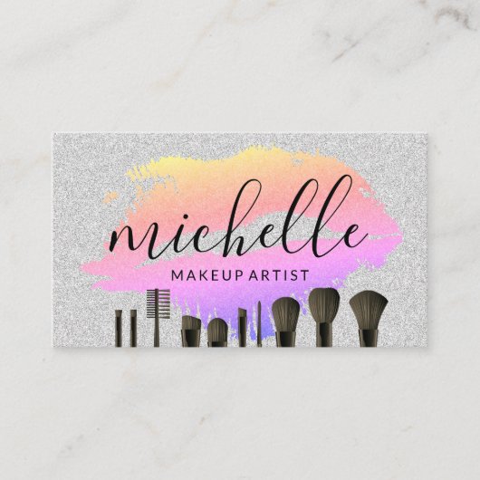 Carte De Visite Maquillage brossé | Tige | PARTIES SCINTILLANT (Devant)