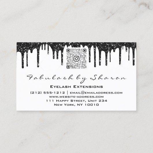 Carte De Visite Maquillage Brow Eyelash Extension QR Code Drivers  (Dos)