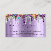 Carte De Visite Maquillage Brow Eyelash Grey Purple Holographe (Dos)