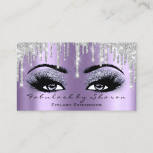 Carte De Visite Maquillage Brow Eyelash Grey Silver Purple Drivers