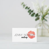 Carte De Visite maquillage calligraphie moderne lèvres artiste par (Debout devant)