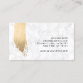 Carte De Visite Maquillage & cheveux or élégant et moderne (Dos)