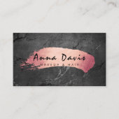 Carte De Visite Maquillage & cheveux rose rose rose moderne (Devant)