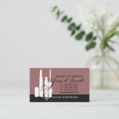 Carte De Visite Maquillage chic Artiste Cosmetologue MUA (Debout devant)