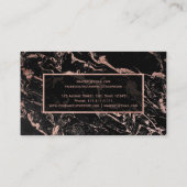Carte De Visite Maquillage chic de faux d'or de marbre rose (Dos)