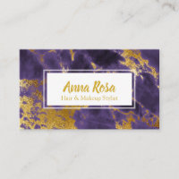 Maquillage chic de marbre mauve-foncé d'or