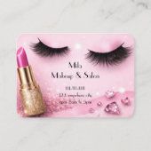 carte de visite maquillage cils roses (Devant)