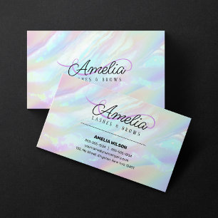 Carte De Visite Maquillage Cils Sourcils Pierre Opale Holographiqu