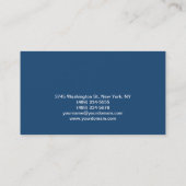 Carte De Visite Maquillage coiffeur bleu Artiste Style Consultant (Dos)