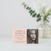 Carte De Visite Maquillage Coiffure Moderne Photo Script (Debout devant)