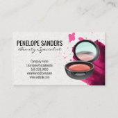 Carte De Visite Maquillage compact | Contour (Devant)