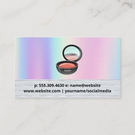 Carte De Visite Maquillage compact | Rainbow Blend (Dos)