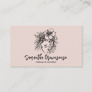 Carte De Visite Maquillage Cosmétique De Style De Cheveux Floral M