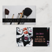 Carte De Visite Maquillage, Cosmetologue, Beauté, Salon (Devant / Derrière)