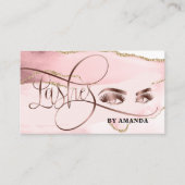 Carte De Visite Maquillage d'âge or rose Oeil sourcils (Devant)