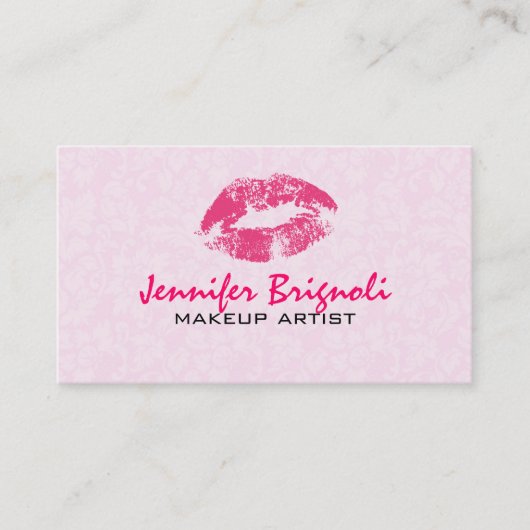 Carte De Visite Maquillage Damas rose (Devant)