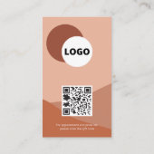 Carte De Visite Maquillage d'arc moderne boho photo qr code logo (Dos)