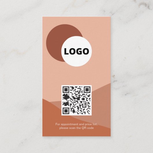 Carte De Visite Maquillage d'arc moderne boho photo qr code logo (Dos)