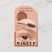 Carte De Visite Maquillage d'arc moderne boho photo qr code logo (Devant)