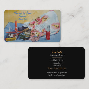 Carte De Visite maquillage d'artiste design rétro maquillage de s