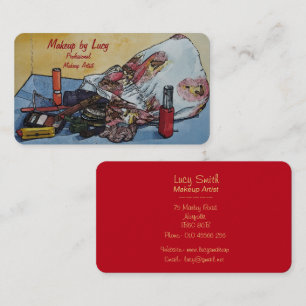 Carte De Visite maquillage d'artiste design rétro maquillage de s