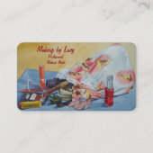 Carte De Visite maquillage d'artiste design rétro maquillage de sa (Devant)