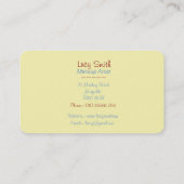 Carte De Visite maquillage d'artiste design rétro maquillage de sa (Dos)