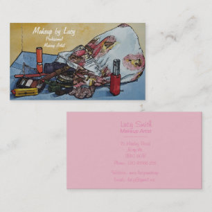 Carte De Visite maquillage d'artiste design rétro maquillage de sa