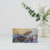 Carte De Visite maquillage d'artiste design rétro maquillage de sa (Debout devant)