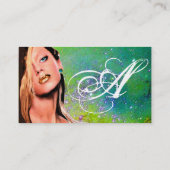 Carte De Visite MAQUILLAGE DE BEAUTÉ ARTISTE COSMÉTIQUES Monogramm (Dos)