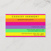 Carte De Visite Maquillage de beauté coloré (Dos)