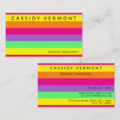 Carte De Visite Maquillage de beauté coloré (Devant / Derrière)